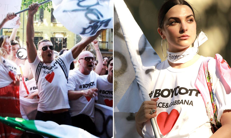 dolce gabbana boycott camiseta t1 cbcd2
