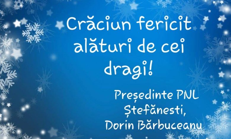 Photo of FELICITARE-DORIN BĂRBUCEANU, PREȘEDINTE PNL ȘTEFĂNEȘTI